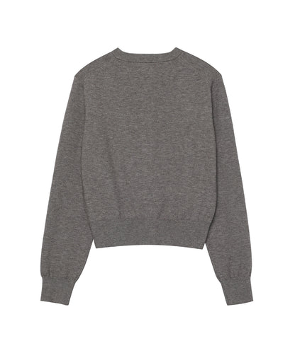 W Roundneck Kint Cardigan