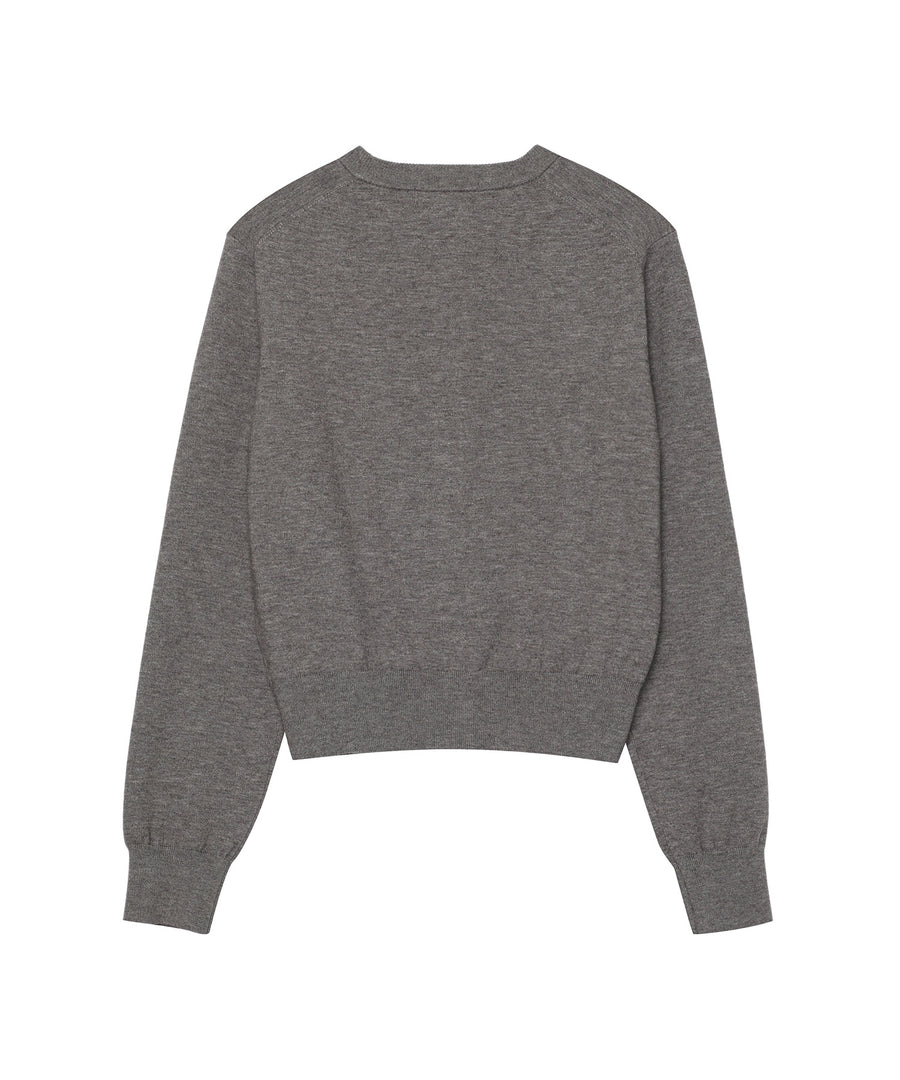 W Roundneck Kint Cardigan
