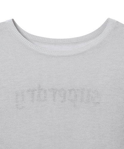 W Linen Knit Long Sleeve