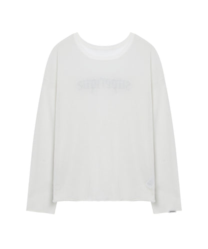 W Linen Knit Long Sleeve