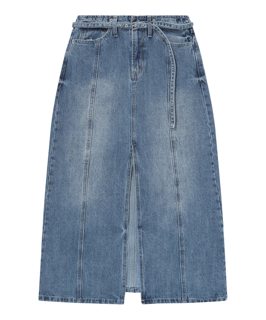 W A Line Denim Maxi Skirt - M/Indigo