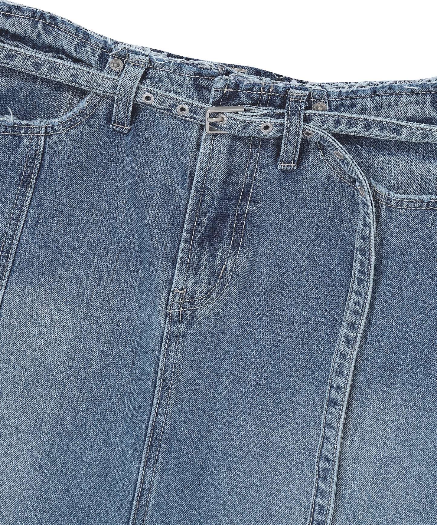 W A Line Denim Maxi Skirt - M/Indigo