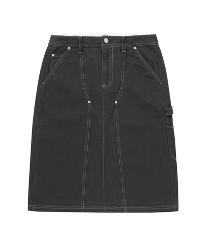 W Long Capenter Skirt - Charcoal