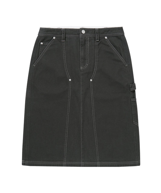 W Long Capenter Skirt - Charcoal