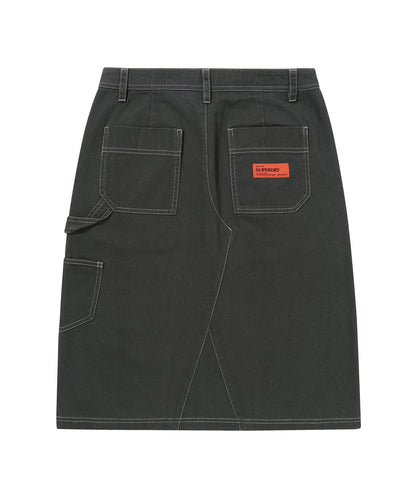 W Long Capenter Skirt - Charcoal