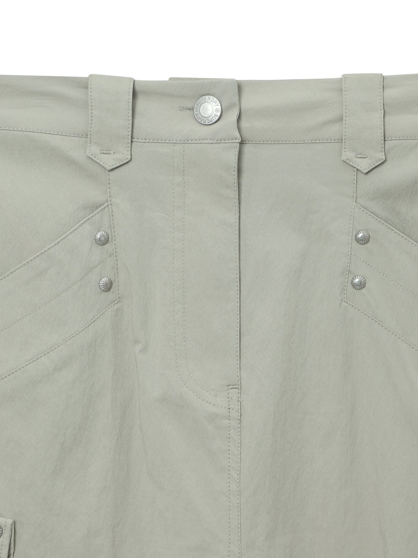 W Nylon Cargo Skirt