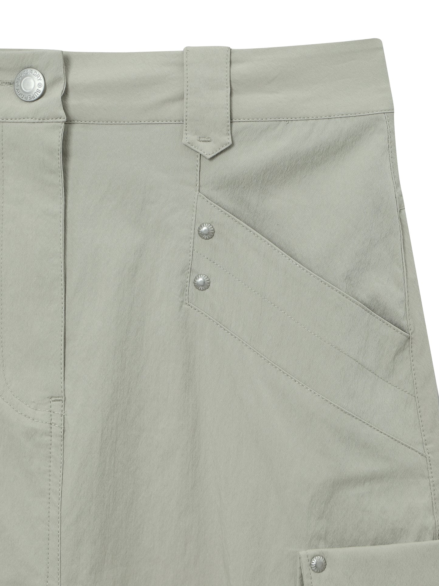 W Nylon Cargo Skirt