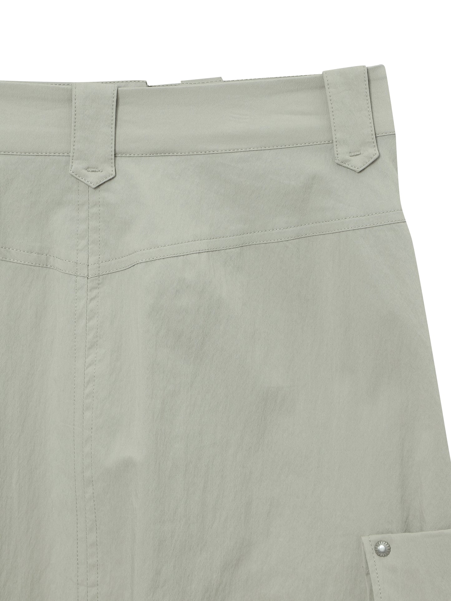 W Nylon Cargo Skirt