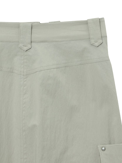 W Nylon Cargo Skirt