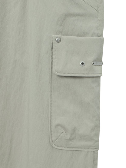 W Nylon Cargo Skirt