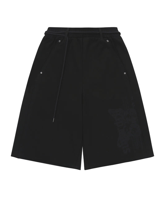W Rough Cut Half Sweatpants