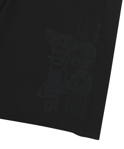 W Rough Cut Half Sweatpants