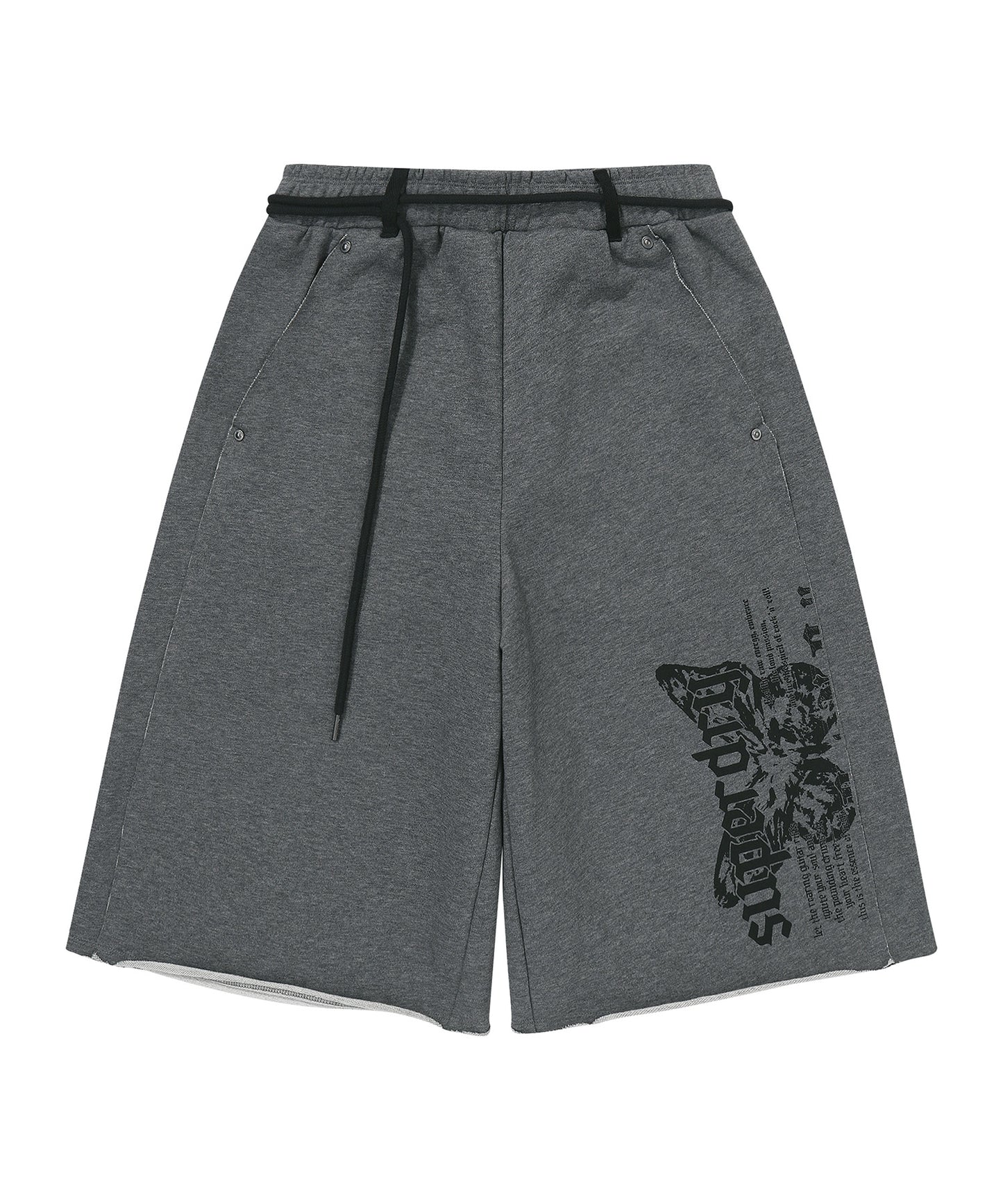 W Rough Cut Half Sweatpants