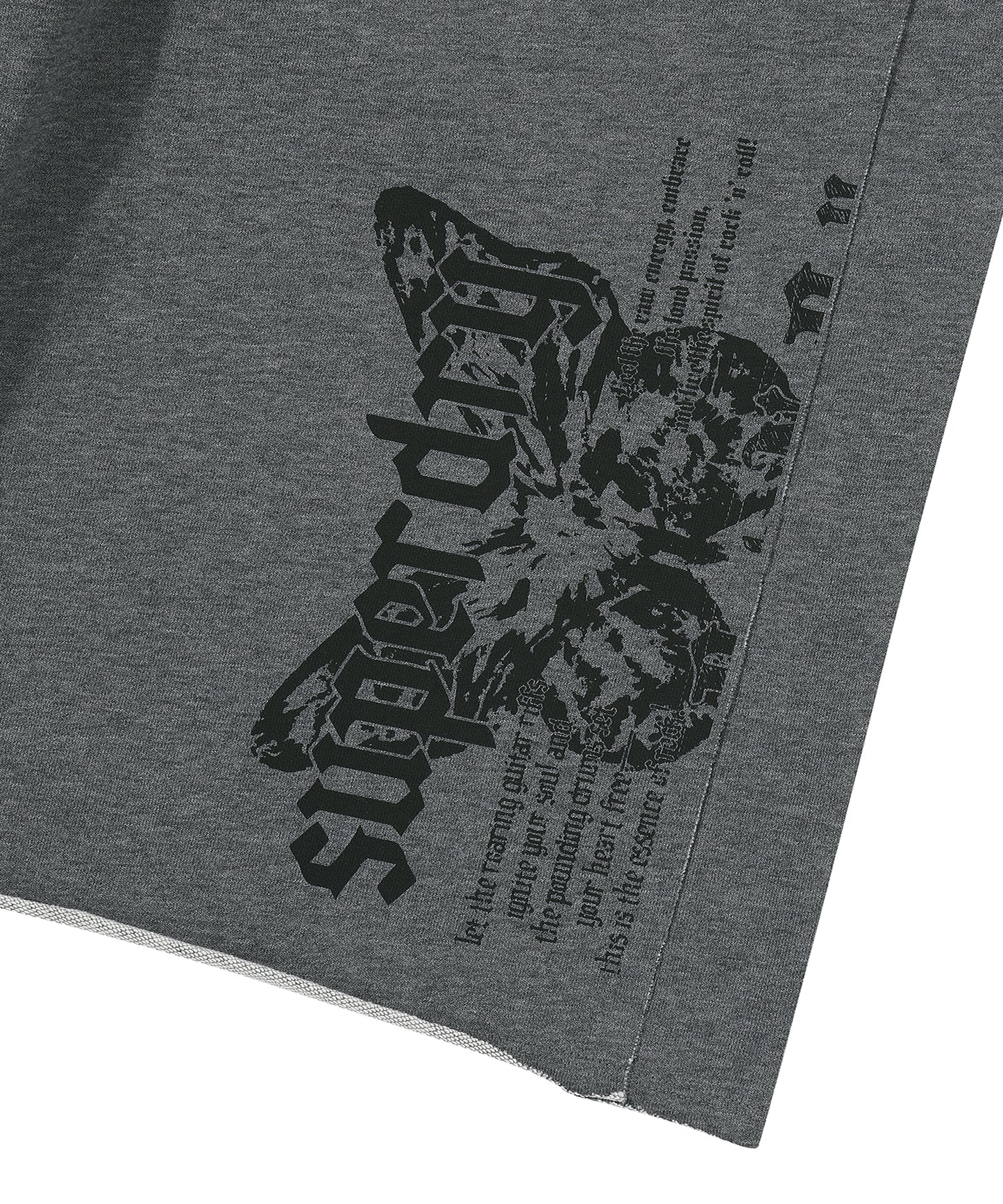 W Rough Cut Half Sweatpants