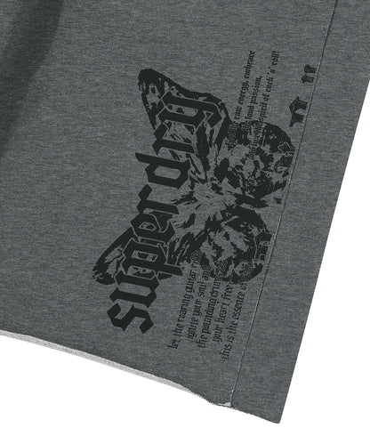 W Rough Cut Half Sweatpants