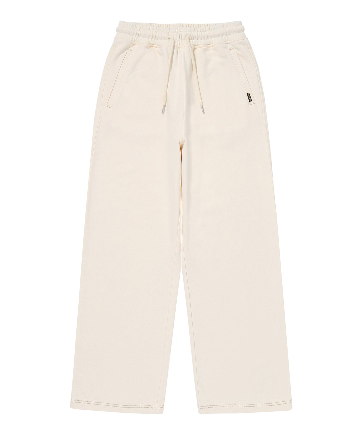 W Vintage Washed Wide Sweatpants - Cream