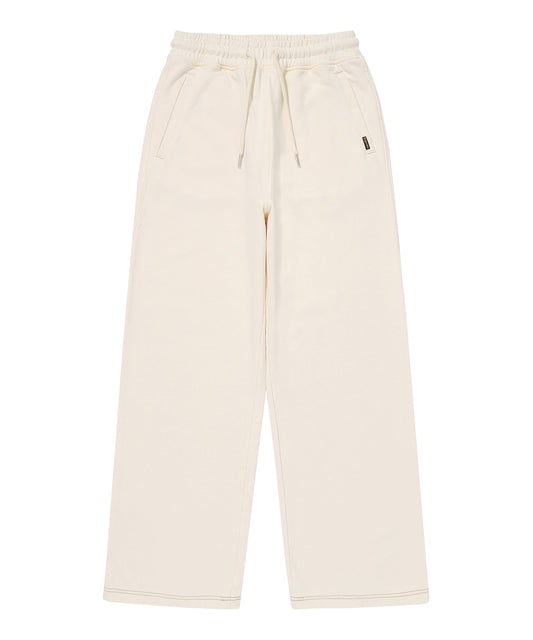 W Vintage Washed Wide Sweatpants - Cream