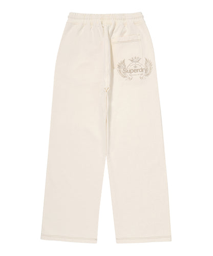 W Vintage Washed Wide Sweatpants - Cream