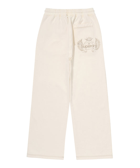 W Vintage Washed Wide Sweatpants - Cream