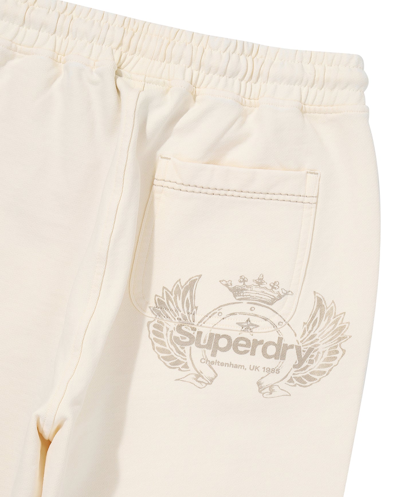 W Vintage Washed Wide Sweatpants - Cream