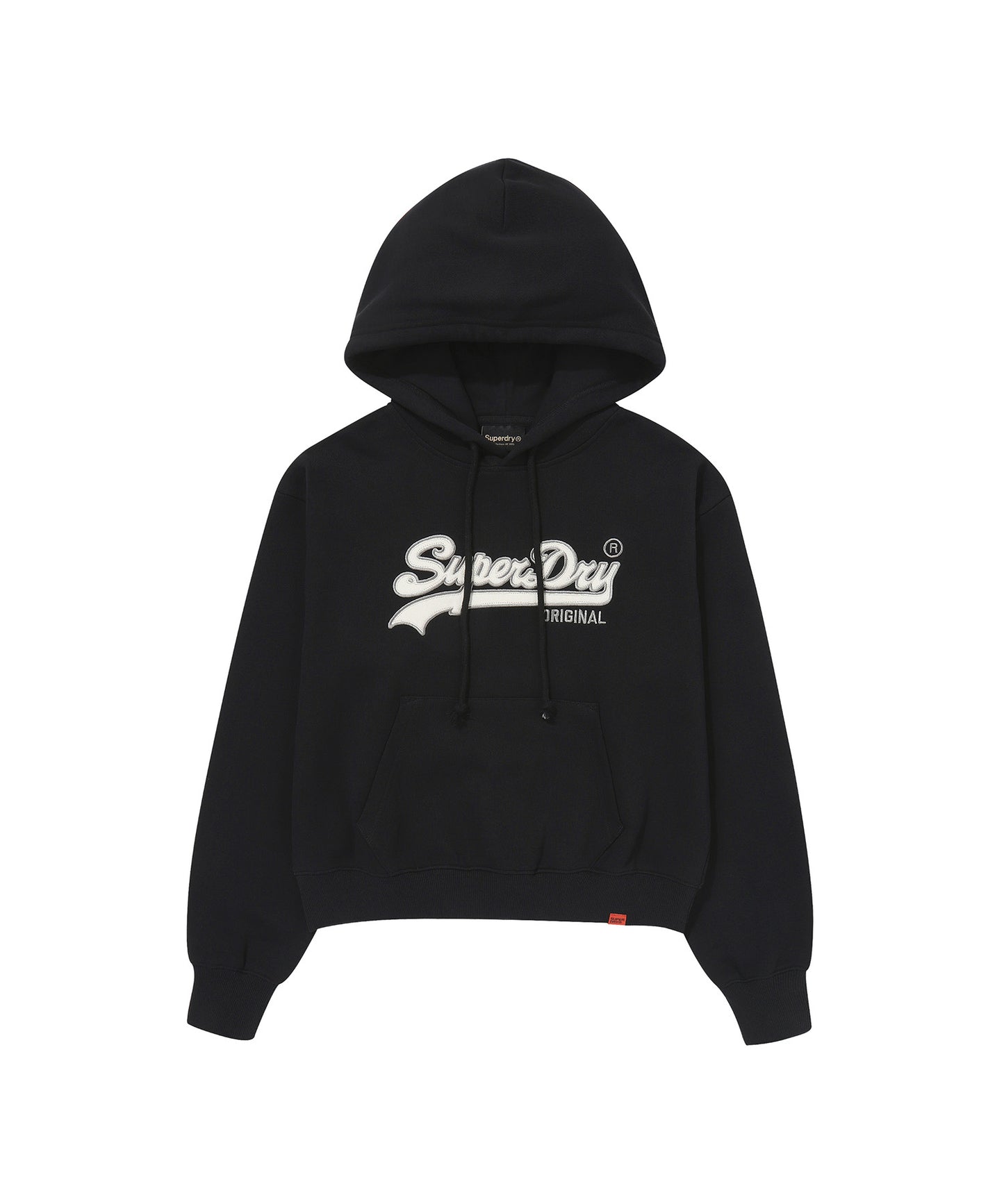 W Vintage Logo Crop Hoodie