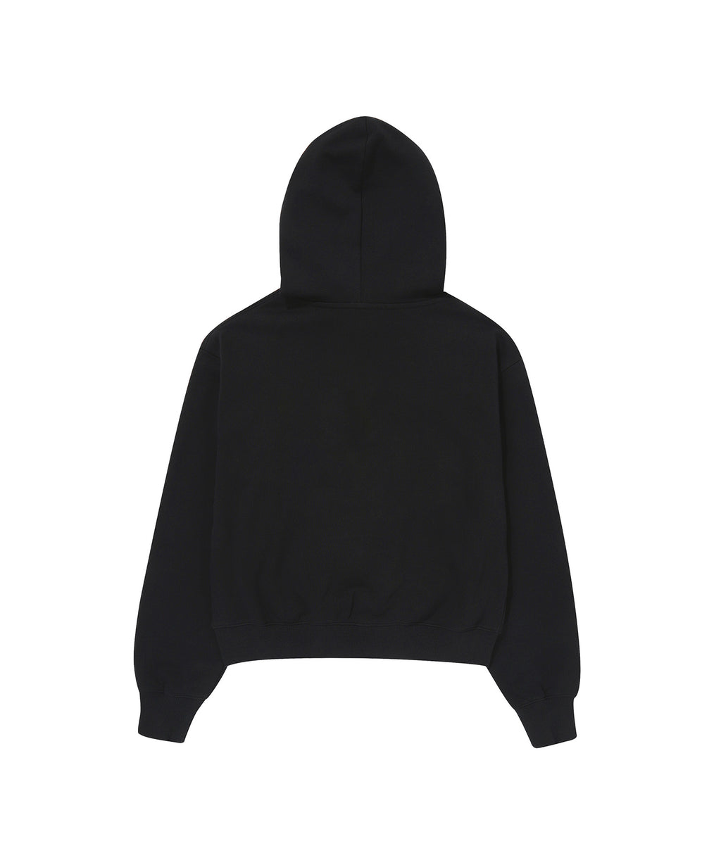 W Vintage Logo Crop Hoodie