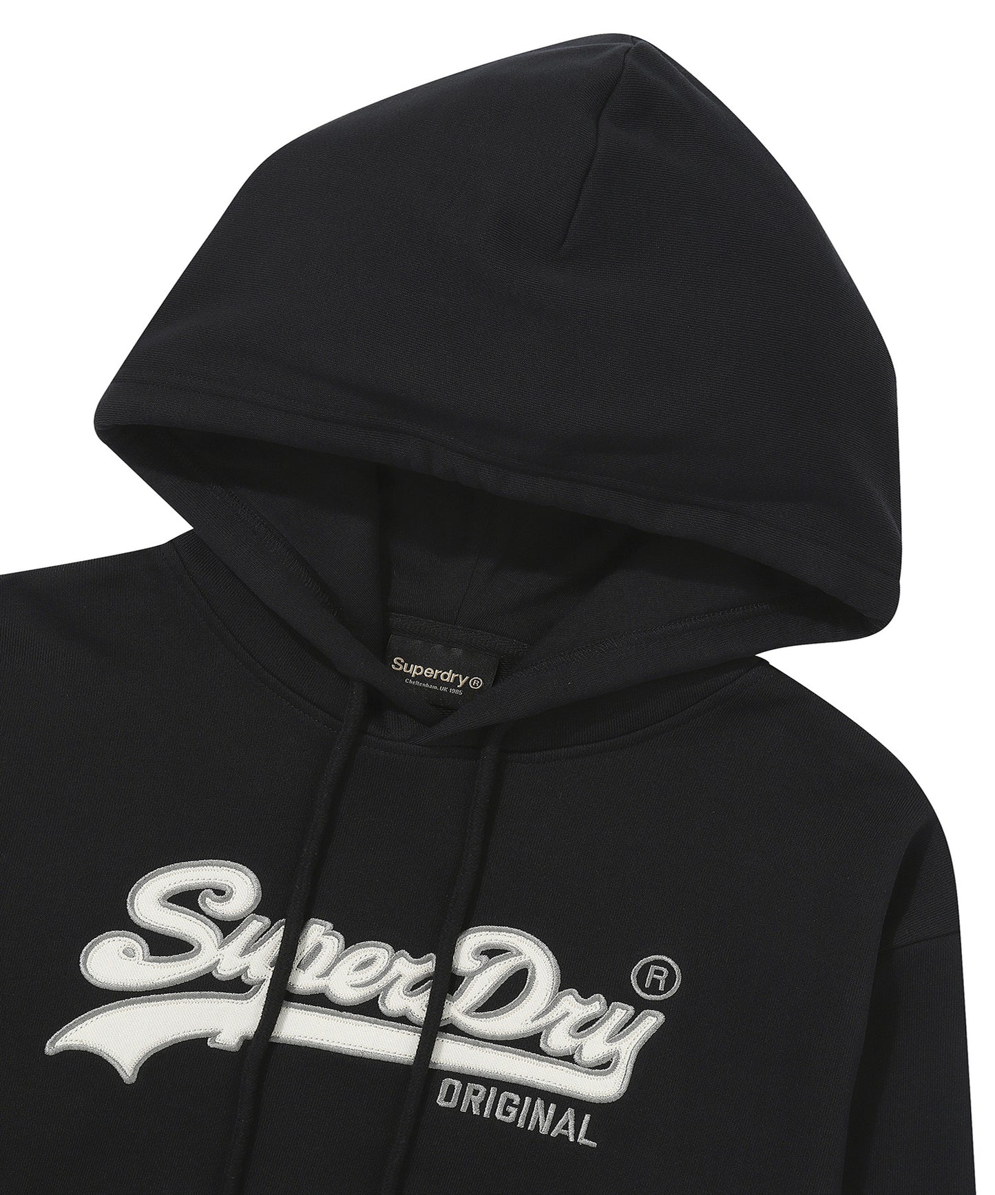 W Vintage Logo Crop Hoodie