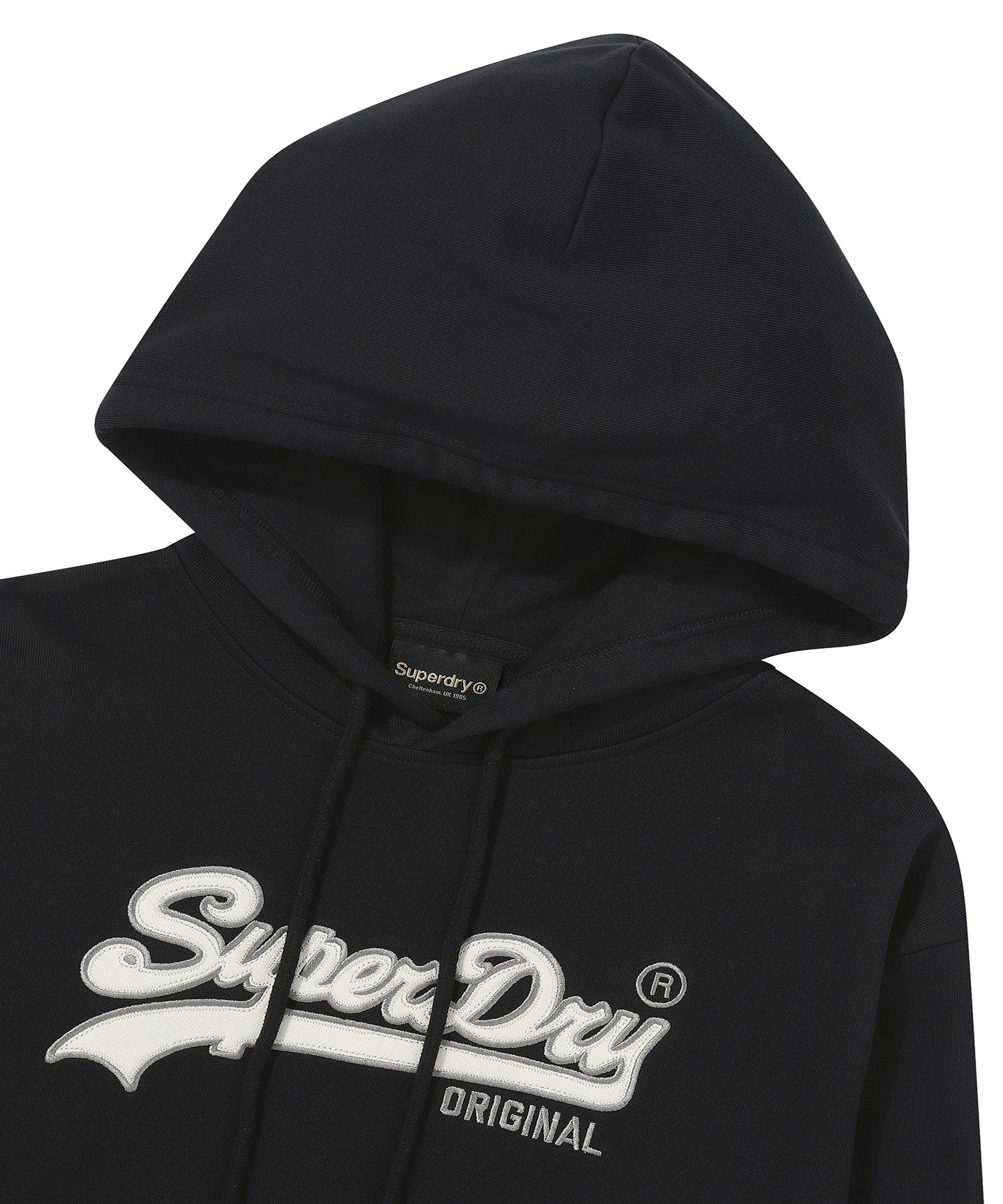 W Vintage Logo Crop Hoodie