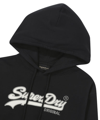 W Vintage Logo Crop Hoodie