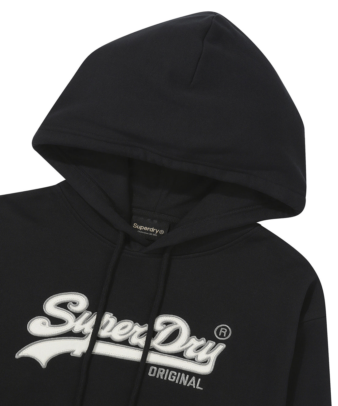 W Vintage Logo Crop Hoodie