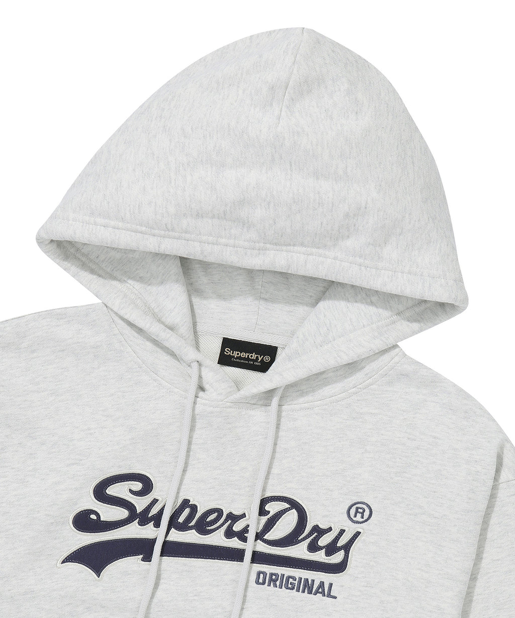 W Vintage Logo Crop Hoodie