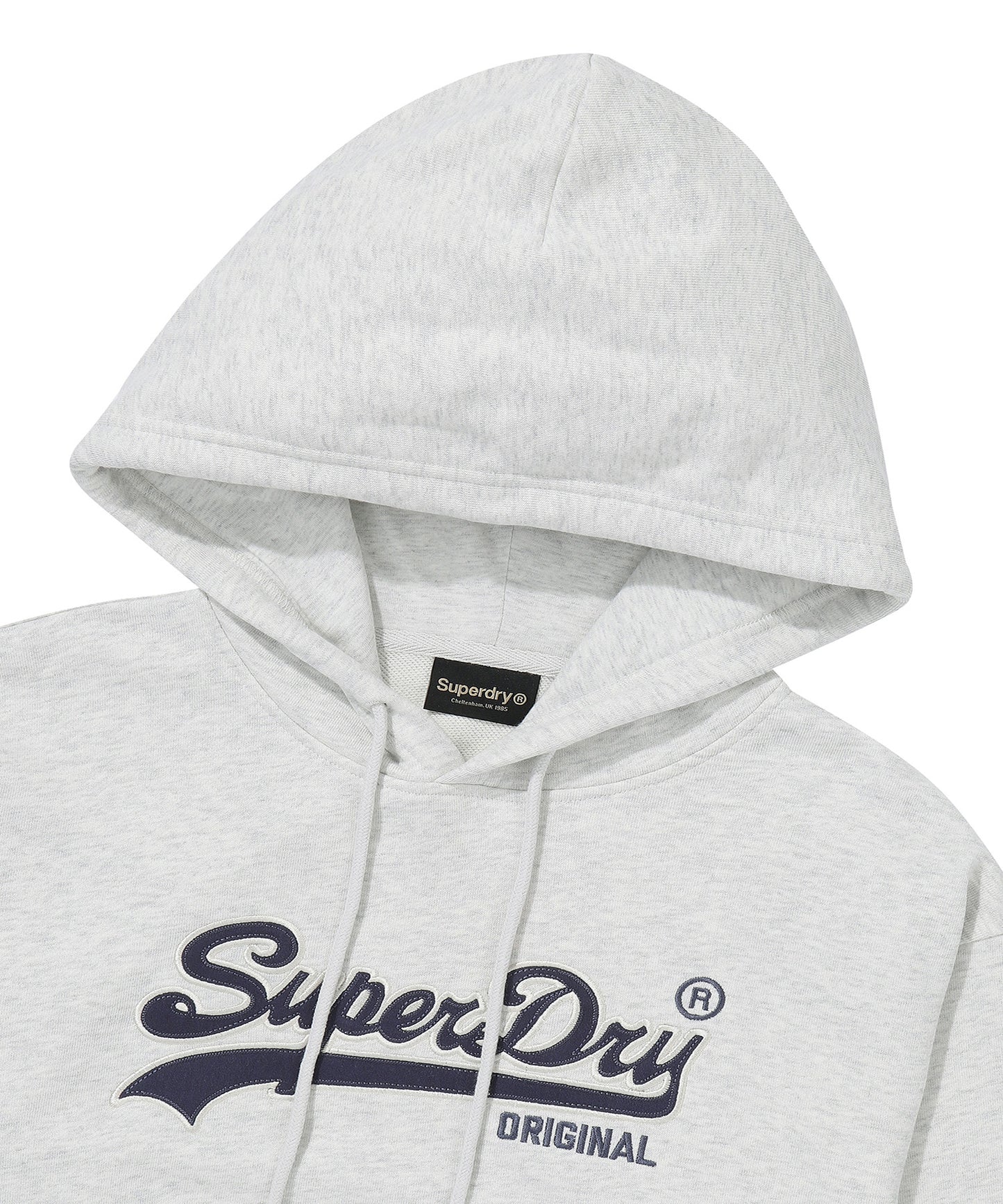 W Vintage Logo Crop Hoodie