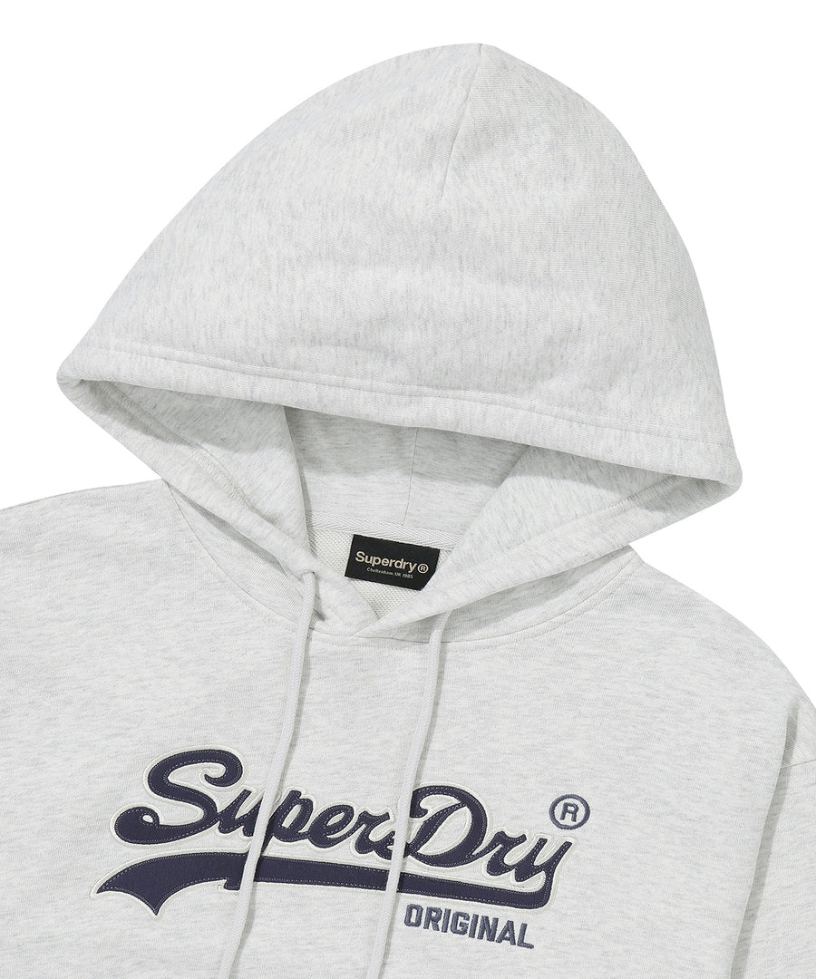 W Vintage Logo Crop Hoodie