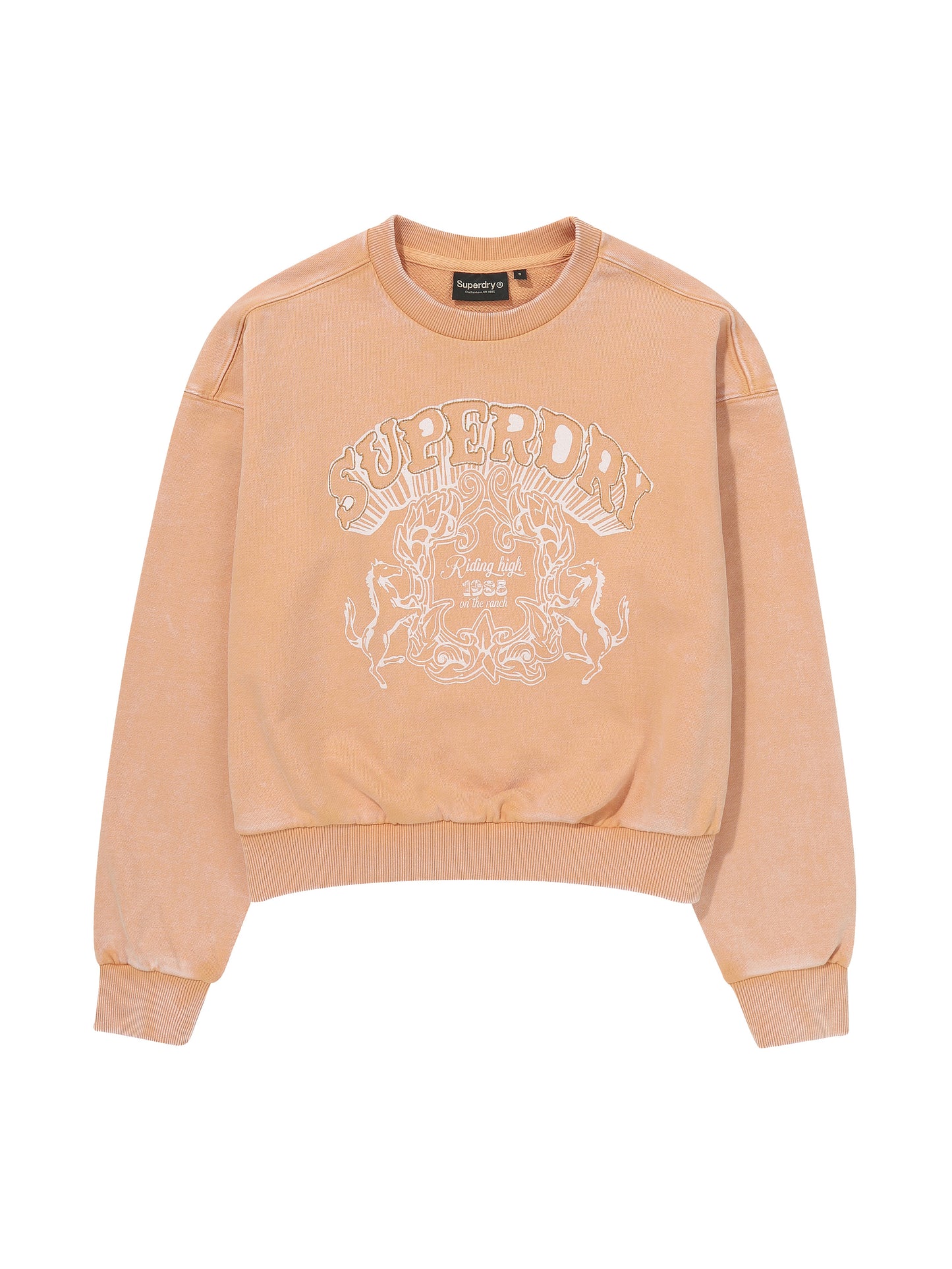 W Vintage Washed Crop Sweatshi