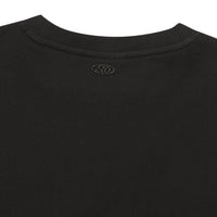 W Crop Raw Edge Sweatshirt - Black