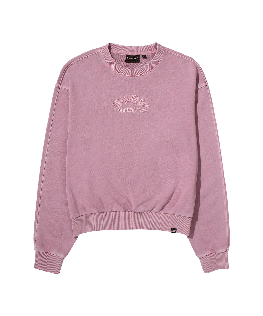 W Flower Embroidered Sweatshirt