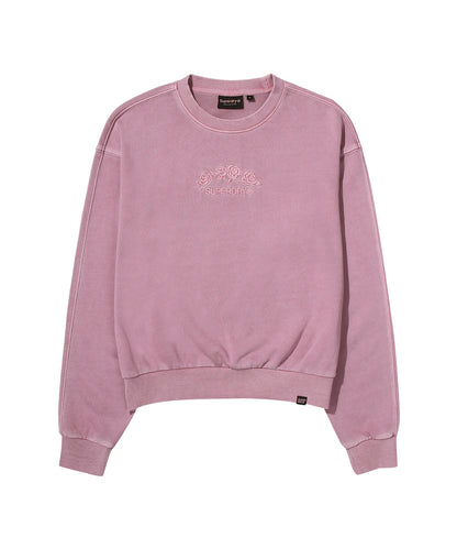 W Flower Embroidered Sweatshirt
