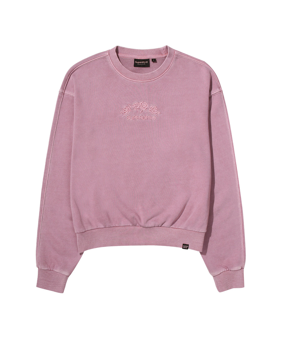 W Flower Embroidered Sweatshirt