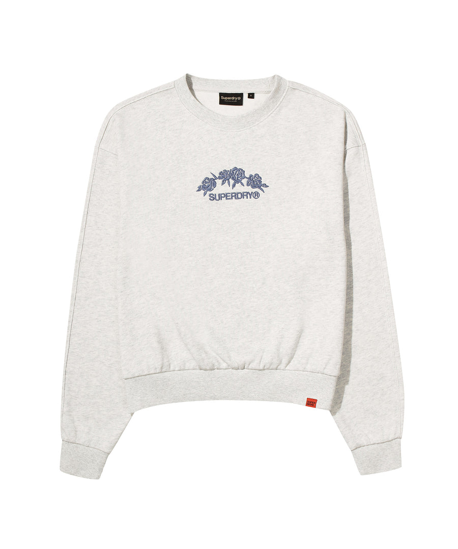 W Flower Embroidered Sweatshirt