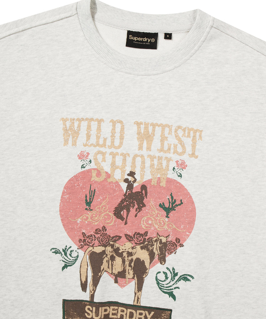 W Vintage Heart Graphic Sweatshirt