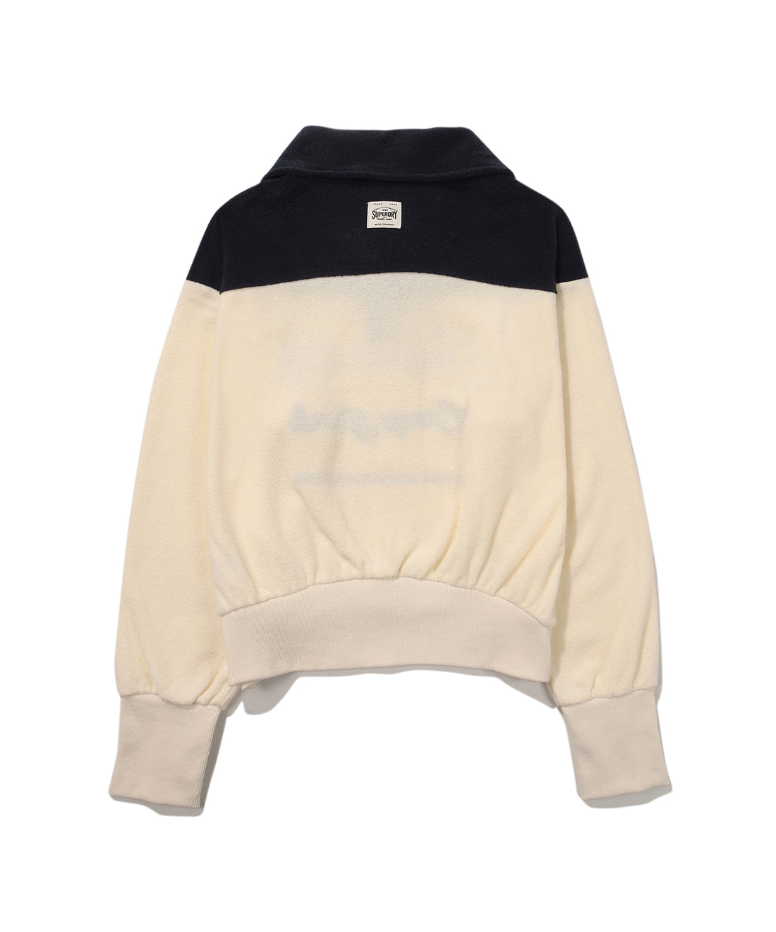 W Semi-Crop Over Fit Half-Zip Sweatshirt