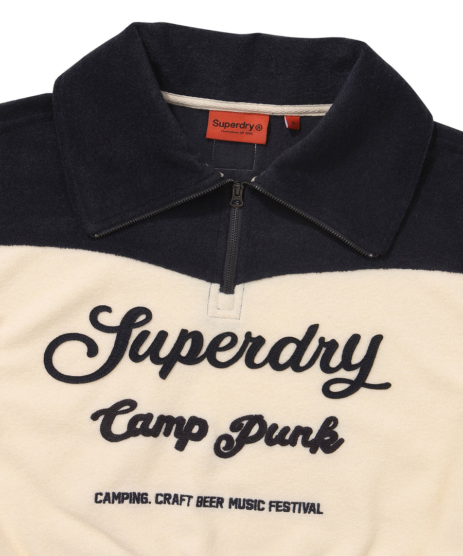 W Semi-Crop Over Fit Half-Zip Sweatshirt