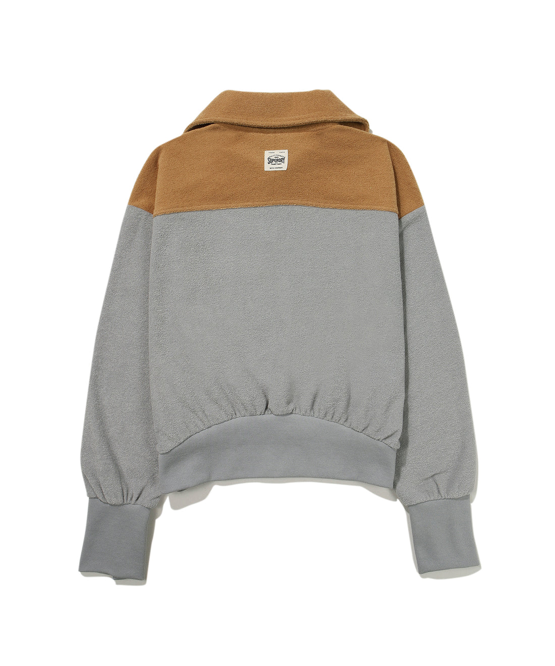 W Semi-Crop Over Fit Half-Zip Sweatshirt