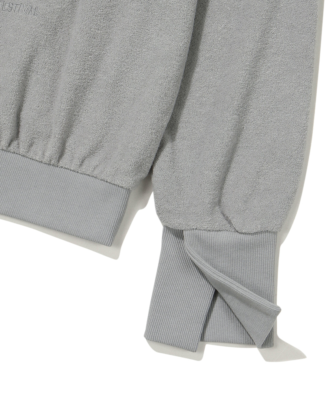 W Semi-Crop Over Fit Half-Zip Sweatshirt