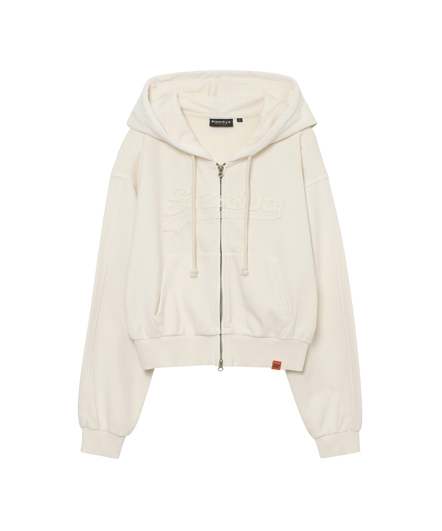 W Vintage Applique Zip Up Hoodie