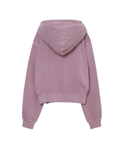 W Vintage Applique Zip Up Hoodie