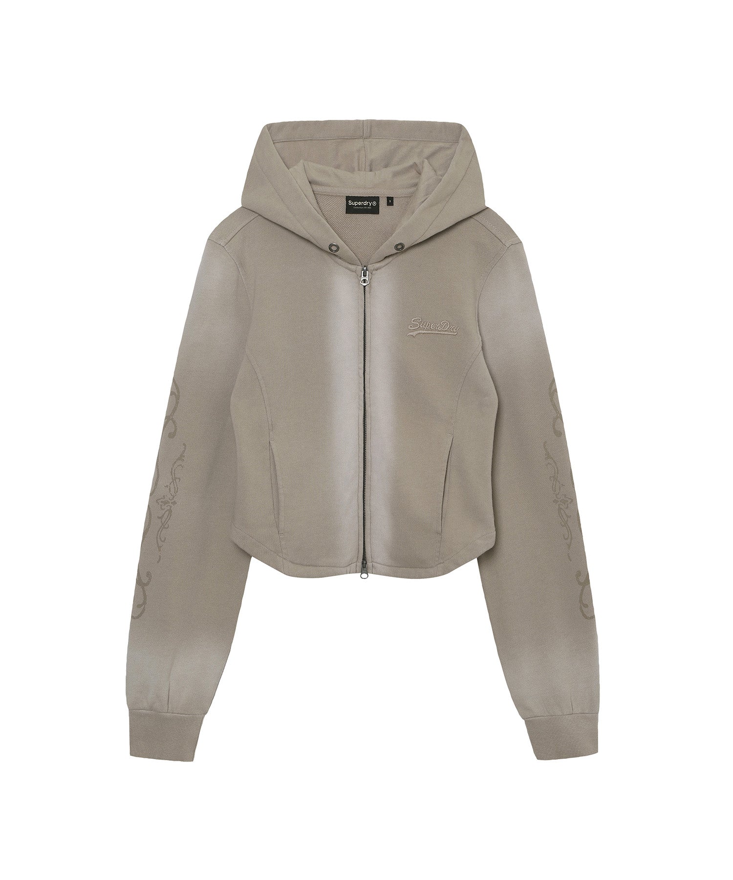 W Vintage Panel Zip-Up Hoodie