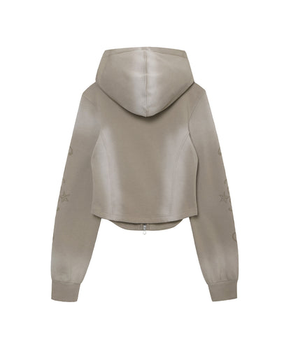 W Vintage Panel Zip-Up Hoodie