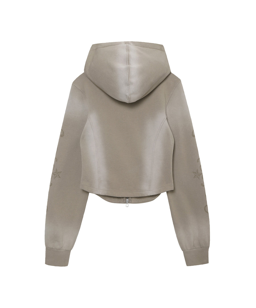 W Vintage Panel Zip-Up Hoodie