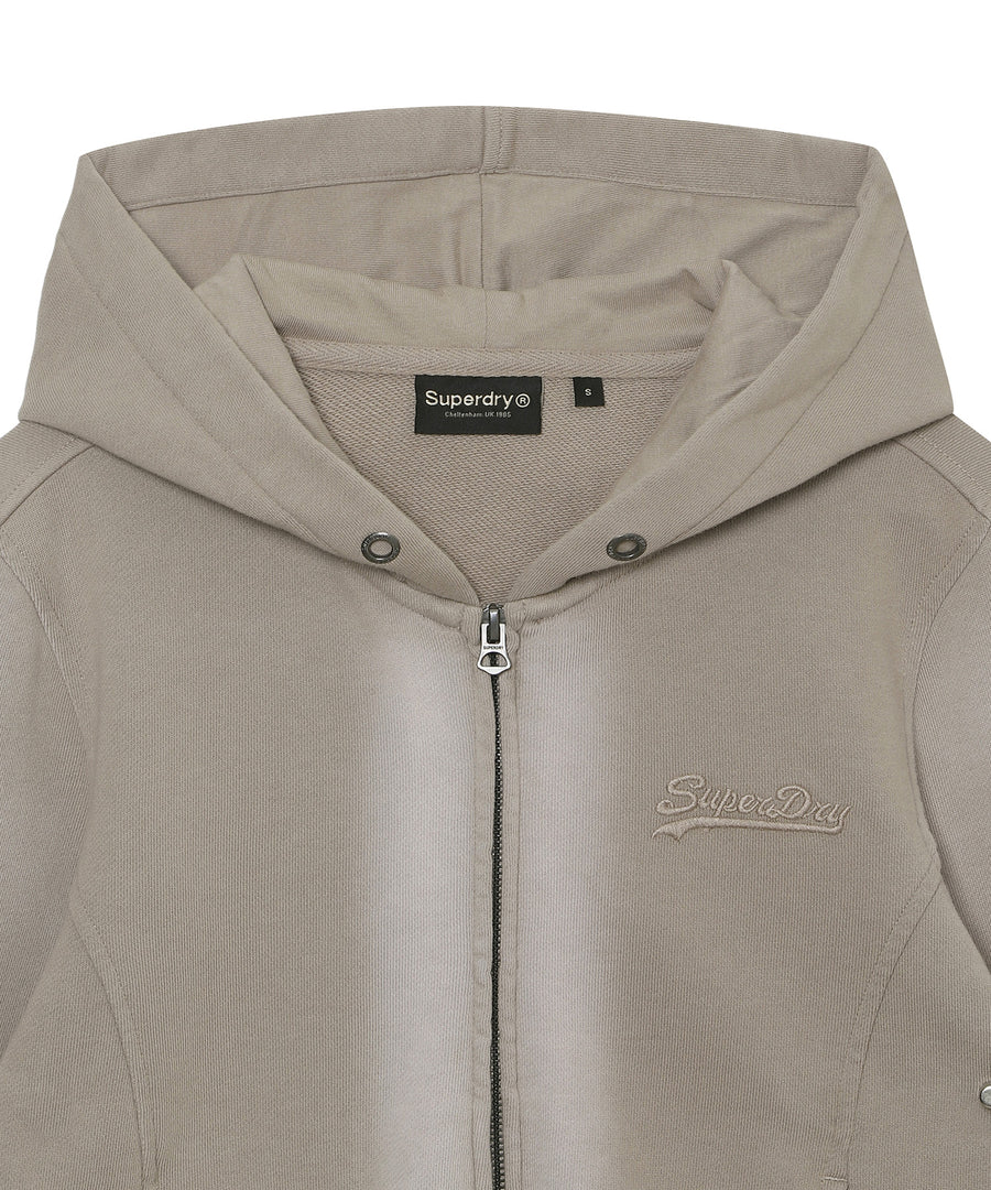 W Vintage Panel Zip-Up Hoodie